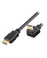 Cavo HDMI High Speed con Ethernet A/A M/M Angolato 2 m Nero