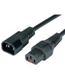 Cavo Prolunga C14 180° a C13 180° con Blocco IEC 1m