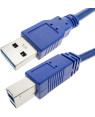 Cavo USB 3.0 Superspeed A maschio/B maschio 3 m blu