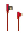 Cavo USB Angolato 90° USB A/USB-C 1.5m Rosso