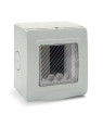 Contenitore Autoportante Stagno IP55 per Tubo Sportello con Membrana Cedibile 1 Modulo Bianco