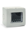 Contenitore Autoportante Stagno IP55 per Tubo Sportello con Membrana Cedibile 3 Moduli Bianco