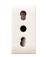 Domus S44 Presa Bipasso 2P+T 10/16A 250V 1 Modulo Bianco Lucido, 441006/15TS