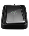 Caricatore Smartphone Qi Wireless da Auto 15W Silicone Nero