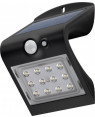 Lampada LED Solare a Muro 1,5W IP65 Sensore di Movimento Nero