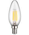 Lampadina LED Candela E14 Bianco Caldo 6W Filamento Classe C