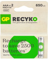 Blister 2 Batterie Ricaricabili Mini Stilo AAA 650 mAh