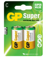 Blister 2 Batterie Mezza Torcia C GP Super
