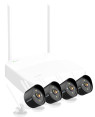 Kit di Sicurezza Video HD Wireless a 4 Canali Videocamere, K4W-3TC