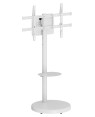 Supporto a Pavimento con Mensola Trolley TV LCD/LED/Plasma 37-86'' Bianco