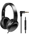 Cuffia Stereo Pieghevole con Microfono Jack 3,5 mm Nero