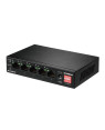 Switch 5 Porte Fast Ethernet a Lungo Raggio con 4 porte PoE+ e Switch DIP, ES-5104PH V2