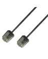 Cavo di rete Patch in Rame Ultra Slim Cat.6 Nero UTP 3 m