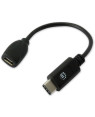 Cavo HiSpeed USB MicroB Femmina / USB-C Maschio 0,15m Nero