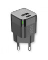 Caricabatterie GaN USB-A e USB-C™ Power Delivery 30W Ricarica Rapida Nero