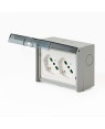 Multipresa Universale IP55 con Doppia Presa Bipasso Italiana Schuko con Scatola da Parete 3 Moduli