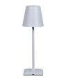 Lampada da Tavolo LED Senza Fili Ricarica USB-C™ Dimmerabile in Metallo Bianco