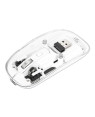 Mouse Ottico Wireless 800-1600 dpi con Micro Ricevitore USB Bianco Trasparente