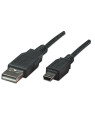 Cavo USB 2.0 A maschio/mini B 5 pin maschio 0,3 m Nero