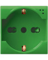 Presa Schuko Bipasso 2P+T 16A 250V S44 Verde Lucido, 442090/15TSV
