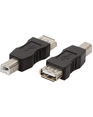 Adattatore Convertitore USB A Femmina USB B Maschio Nero
