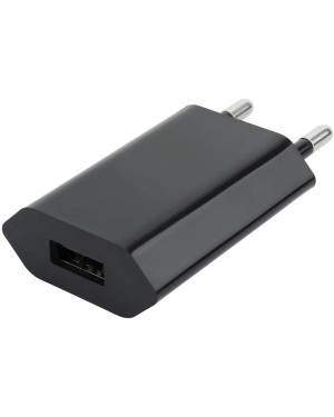 Caricatore USB 1A Compatto Spina Europea Nero
