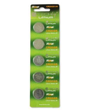 Batterie a bottone Litio CR2025 (set 5 pz)