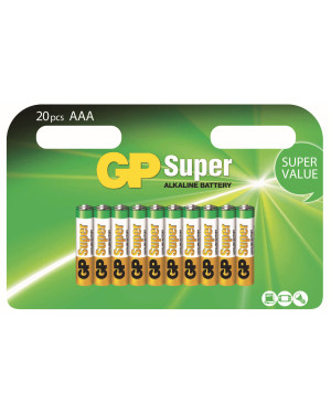 Blister 20 Batterie AAA Ministilo GP Super