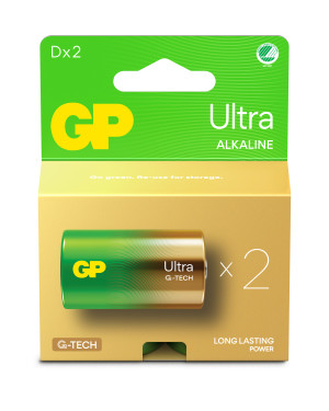 Confezione 2 Batterie GP Ultra Alcalina Torcia D 13AU/LR20 
