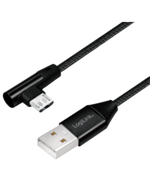Cavo USB Micro-B Maschio Angolato/USB-A Maschio Dritto 0,3m Nero