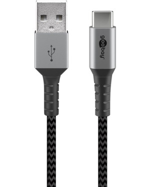 Cavo USB-C™ a USB A Connettori in Metallo e Rivestimento Tessuto 1,0m