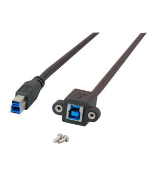 Cavo Prolunga USB 3.0 SuperSpeed B/B M/F da Pannello 1,8m Nero