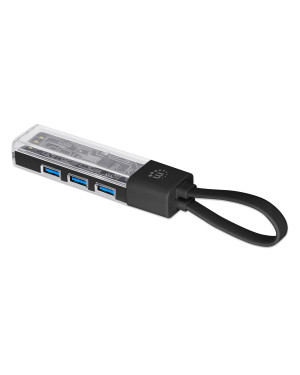 Hub Combo USB 3.0 USB-C™ e USB-A 4 Porte Nero Trasparente