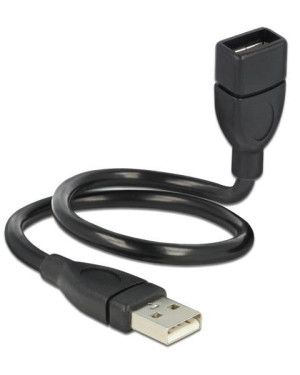 Cavo semi-rigido USB2.0 A Maschio / A Femmina 35cm Nero
