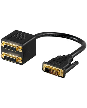 Cavo Adattatore Sdoppiatore DVI-D M a 2 DVI-D F Contatti Dorati