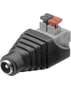 Adattatore Plug DC 2.1x5.5mm Femmina Terminal Block 2 pin con Pulsante