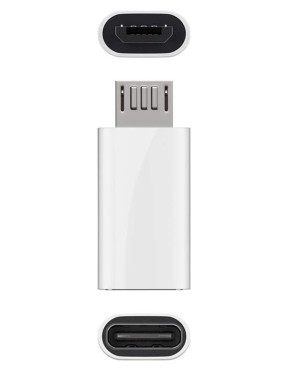 Adattatore Micro USB Maschio a USB-C™ Femmina Bianco