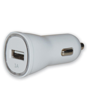 Caricatore da Auto Universale 1 Porta USB con Uscita 5V 1A Bianco
