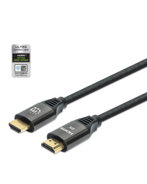 Cavo HDMI con Ethernet ad Altissima Velocità Certificato 8K@60Hz eARC 2m