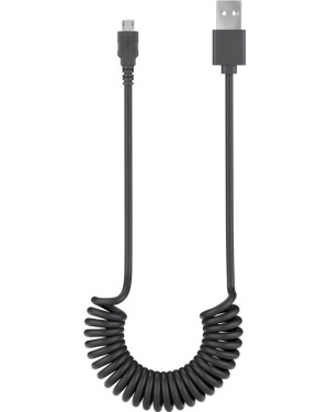 Cavo USB 2.0 Spiralato A maschio/microB 5 pin maschio 1m Nero