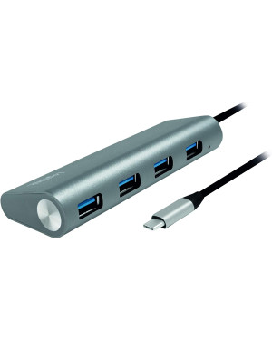 Hub USB-C™ SuperSpeed 4 Porte Alluminio Silver