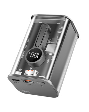 Power Bank 10000 mAh 1x USB-A 1x USB-C™ con Display PD & QC Trasparente