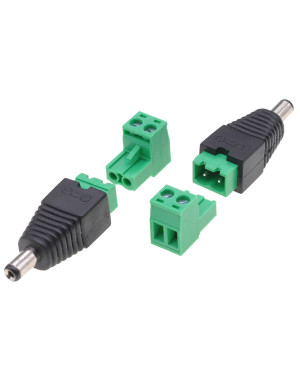 Adattatore Plug DC 2.5x5.5 mm Maschio Terminal Block 2 pin