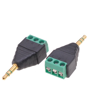 Adattatore Connettore Audio 3.5 mm Maschio a Terminal Block 3 pin