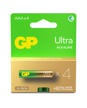 Confezione 4 Batterie GP Ultra Alcaline Ministilo AAA 24AU/LR03