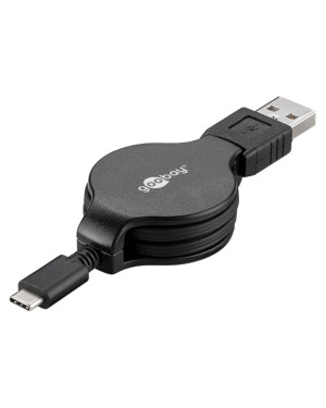 Cavo Retrattile da USB-C™ a USB A 1m Nero