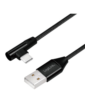 Cavo HighSpeed USB-C™ Maschio Angolato/USB-A Maschio Dritto 0,3m Nero