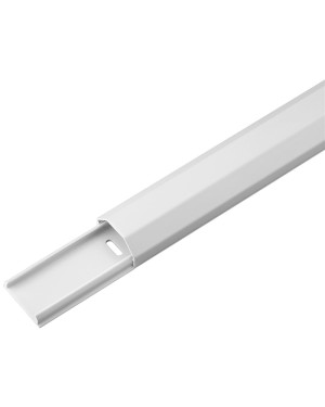 Canalina Passacavi in Alluminio per Cablaggio 33mm lunga 1,1 m Bianco