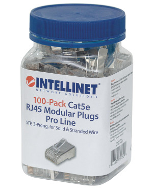 Confezione 100 Plug Modulari Pro Line RJ45 Cat.5e STP
