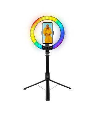 Luce LED 26RGB Anello ø25cm con Treppiede Estensibile Selfie Stick